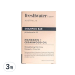 Fresh Water Farm Mandarin Cedarwood Shampoo Bar, 100g, 3 pieces beige