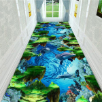 WTEMPO 3D Taim Esik Pikk Vaip Pastoraalne Vaibad Koridor P&otilde;randamatt Pehme Vahek&auml;igu trepid Libisemisvastane W120*H300CM