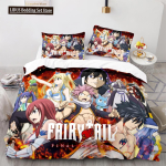 Uus Fairy Tail Voodipesu Komplekt Jaapani Anime Poistele T&uuml;drukutele Kingitus Magamistoa Kaunistus &Uuml;he Twin T&auml;is Queen Suurus Kodutekstiilid Dropshipping EU single(135x200cm)