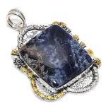 Sodalite Handmade 925 Sterling Silver Two Tone Gift Pendant 2.44 c6a48