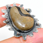 Septerian Stone Handmade 925 Sterling Silver Jewelry Pendant 1.65 a9t31