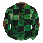 Meeste Retro Casual gradienttr&uuml;kiga kampsun XXL
