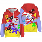 H&auml;mmastav Digital Circus Anime kapuutsiga Aldult Tie Dye t&auml;navar&otilde;ivaste kapuuts, tr&uuml;kitud unisex kapuutsiga pullover XS