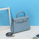 Naiste kott uus veisenahast peopesast teise p&otilde;lvkonna kott nahast v&auml;rvi kontrasti mood &uuml;he &otilde;laga crossbody kott 28x12x22cm helesinine v&auml;rv