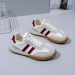 Naiste vabaaja tossud libisemisvastased kerged jooksujalatsid Hingavad PU-nahast k&auml;imistossud Naiste madalad pitsilised tennisespordijalatsid 35 beež