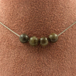 Pierres et Min&eacute;raux. Collier 4 perles Saphir de Mogok, Birmanie, Myanmar. Qualit&eacute; 2A 8 mm Collier femmes, hommes. Taille personnali