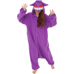 Naljakas Ahv Karu Kass Kombinesoon Onesie T&auml;iskasvanutele Koomiks Kigurumi Pidžaama Halloweeni jaoks Kombinesoonid Pijama Naised Mehed Cosplay Kost&uuml;&uuml;m L