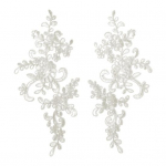 2 tk tikandid pitsaplikatsioonid &otilde;mblemine lillekangast krae plaastri motiiv pulmakleit pruut meisterdamine igap&auml;evaseks kandmiseks r&auml;tsepapoed