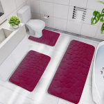 Reljeefse kivimustriga libisemiskindel vannitoamatt Two-Piece Set: 40*50, 50*80