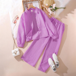 T&uuml;drukute komplektid 4-16 aastane s&auml;rk, pikkade varrukatega mantel + vabad vabaaja pikad p&uuml;ksid t&uuml;drukutele Korea stiilis &uuml;likonnad Suvised moer&otilde;ivaste komplektid 120