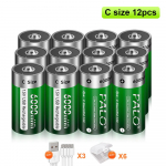 1,5 V v&otilde;imsusega laetav aku 15 000 mWh LR20 liitiumioonakud LR14 C suurusega liitiumaku gaasiseadmetele, veeldatud pliit 12PCS C Size Battery