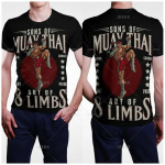 Tiiger Muay Thai Kickboxing T-s&auml;rk 3D tr&uuml;kiga Unisex Naistele Meestele Tai poks Sport J&otilde;usaal Lastele Streetwear Vabaaja L&uuml;hikeste varrukatega Kiiresti kuivav &Uuml;mmargune kael XXS