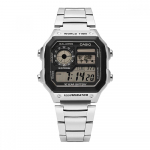 CaSio Ae 1200whd 1avdf Ae 1200whd 1a digitaalne ruudukujuline SportS Soldier maailmaaja meeste S metallist k&auml;ekell AE-1200WHD-1AVDF