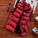 Vabaaja mood, varrukateta vest, meeste jope, soe puuvillane paks mantel meeste talv pluss suuruses riided meeste vest L punane