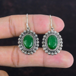 Tahuline Sambia smaragd k&otilde;rvar&otilde;ngas Vintage k&otilde;rvar&otilde;ngas K&auml;sitsi valmistatud v&auml;&auml;riskiviga k&otilde;rvar&otilde;ngas 925 Sterlingh&otilde;be k&otilde;rvar&otilde;ngad Sambia smaragd ehted Pulmakingitused