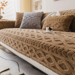 Soe diivanikate Palus universaalne diivanikatted Moodne &uuml;hev&auml;rviline diivanir&auml;tik elutuppaFlanell diivanipadi paks talv 90x160cm kohv