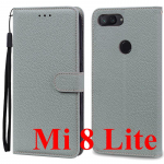 Mi 8 Lite &uuml;mbris Xiaomi Mi 8 jaoks Nahast rahakotiga klapp&uuml;mbris Xiaomi Mi 8 Lite / Xiaomi 8 Mi8 telefoni&uuml;mbrise Coque Fundas Shell jaoks