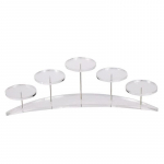 5-astmeline l&auml;bipaistev akr&uuml;&uuml;list koogikeste vitriin ehete kookide magustoitude riiulile, pidulik pulmakoogi alus, beebidu&scaron;i kaunistuste hoidik puhas