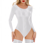 Naiste pikkade varrukatega leotard l&auml;ikiv bodysuit veniv treeningriietus &ouml;&ouml;klubi riietus &otilde;mblusteta esinemisriietus M