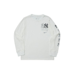 Nike X MLB koost&ouml;&ouml; kapuutsiga New York Yankees logo prindiga &uuml;mmarguse kaelusega pikkade varrukatega laste kapuutsid Valge 3Z3B7SBHK-NYY S white