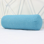 &Uuml;hev&auml;rviline puuvillase ja linase segust silindriline tugipadi - Eemaldatav, pestav nimmepadi diivanile, voodisse v&otilde;i kontorisse. 20x100cm (Pearl Cotton Core) paabulinnu sinine v&auml;rv