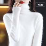 2024 S&uuml;gis/Talv Naiste K&otilde;rge Kaelusega Minki Ka&scaron;miir Kampsun - Vaba L&otilde;ikega, Paks Koepind, Aluskiht 3XL