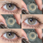 EYESHARE 2pcs Brown Series Contact Lenses Gray Pupils Natural Color Lens with Case Beauty Women