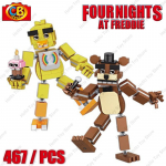 Kuum klassikaline film FNAF nukk FNAF Five Nights Nightmare Chica Foxy Golden Bonnie karu tegevuskuju tellised ehitusplokid m&auml;nguasjad