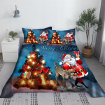 J&otilde;uluvana Lumemees Voodilina Komplekt J&otilde;uluvana 3D Multikas Pol&uuml;ester Voodi Lame Lakan Padjap&uuml;&uuml;riga Laste Voodipesu 2/3tk Moodne Disain 110X230cm(2Pcs)