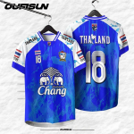 TAILAND Jalgpall V-kaelusega Vintage S&auml;rk Rahvusliku Elevandi Logo Rinnam&auml;rk Kaart Unisex Mehed Naised Treeningus&auml;rk Tr&uuml;kk Kiiresti Kuivav L&uuml;hikeste Varrukatega &Uuml;htne 2XL