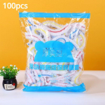 V&auml;rviline &uuml;hekordselt kasutatav toidukate Saran Wrap soolekate Toidukvaliteediga V&auml;rskelt s&auml;iliv kilekott K&ouml;&ouml;gi k&uuml;lmiku tarvikud 100pcs