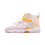 Air Jordan 8 Retro PS Light Arctic Pink Laste tossud Oranž-P&auml;rlvalge &Uuml;likollane 580529-816 35