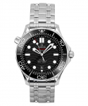 Omega Seamaster Roostevabast terasest Must sihver Automaatne Sukelduja 210.30.42.20.01.001 300M Meeste k&auml;ekell must