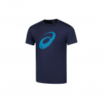 Asics Logo &Uuml;mar Kaelus Hingav Spordis&auml;rk L&uuml;hikeste Varrukatega Meestele Topid Tumesinine 2031D850-400 S