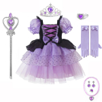 Halloweeni T&uuml;drukukleit Vampiir Kohev T&uuml;drukute Laste Printsessikleit Lolita Peokost&uuml;&uuml;m 130cm black