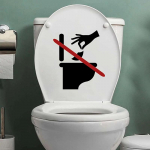 Hoiatussildid Tualettruumidesse on keelatud pr&uuml;gi loopida Autokleebised Koolid Haiglad Tehased WC-kleebised PVC veekindlad must