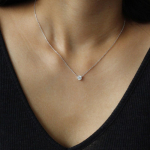 NORMAALSELT [Valge kuld] P&otilde;hilise kuubikuga kaelakee (XL) Silver(+White gold plated)