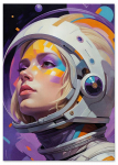 Plakat astronauta kosmos 30x40 cm