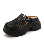 7,5 CM Naiste Platvormiga Slip-On Kingad Paksude Taldadega Kootud Pooltossud Kevad Suvi Uus Stiil Retro Rooma Stiilis Nahast Sandaalid 33 aprikoosi