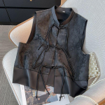 Elegantse lillekujundusega vintage stiilis naiste vest, mis sobib ideaalselt kevadeks ja s&uuml;giseks L