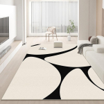 Prantsuse mustvalge triibuline vaip elutuppa ja magamistuppa, luksuslik &ouml;&ouml;kappimatt kodukaunistuseks 80x120cm 31x47inch white