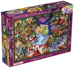 Tenyo [Valmistatud Jaapanis] 500-osaline vitraažkunsti Gyutto seeria pusle Disney Alice Imedemaal Lugu Vitraaž (25x36 cm) DSG-500-473 koos gray