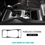K&auml;iguvahetuspaneeli kate Porsche Cayenne 2003 2004 2005 2006 2007 2008 2009 2010 jaoks &ndash; Ehtne pehme s&uuml;sinikkiust kleebis, siseaksessuaarid must