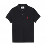 Ami Bfupl001 760 001 Ami De Coeur V&auml;ike S&uuml;da Logo Polo Unisex L&uuml;hikeste Varrukatega T-s&auml;rk BFUPL001 760 001 (XS)