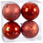Boules de No&euml;l - BIGBUY CHRISTMAS - Multicolore - Plastique - 4 unit&eacute;s - 20 x 20 x 10 cm puhas