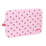 Housse Ordinateur Portable - Safta - Minnie Mouse Naive - 15,6 - Rose Clair - Polyester