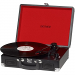 Tourne-disque semi-automatique Denver - Noir - Num&eacute;risation USB - 33/45/78 tours/min