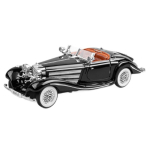 Valatud 1/18 Benz 1936 500K Klassikaline auto Sulamist Metallist Mudel Heli ja Valgusega M&auml;nguasi Kogumiseks N&auml;ituse Kaunistus S&uuml;nnip&auml;evakingitus Lastele must