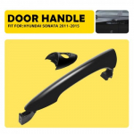 Front Driver Black Exterior Door w/ Handle Keyhole for Hyundai Sonata 2011-2015