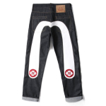 ZYLLO Uued Jaapani Hipster Retro Hip-hop Moodne Tr&uuml;kitud Teksap&uuml;ksid High Street Vabaaja Kitsad Sirged Tikitud Y2k Tr&uuml;kitud &Otilde;mmeldud P&uuml;ksid Unisex 38 black